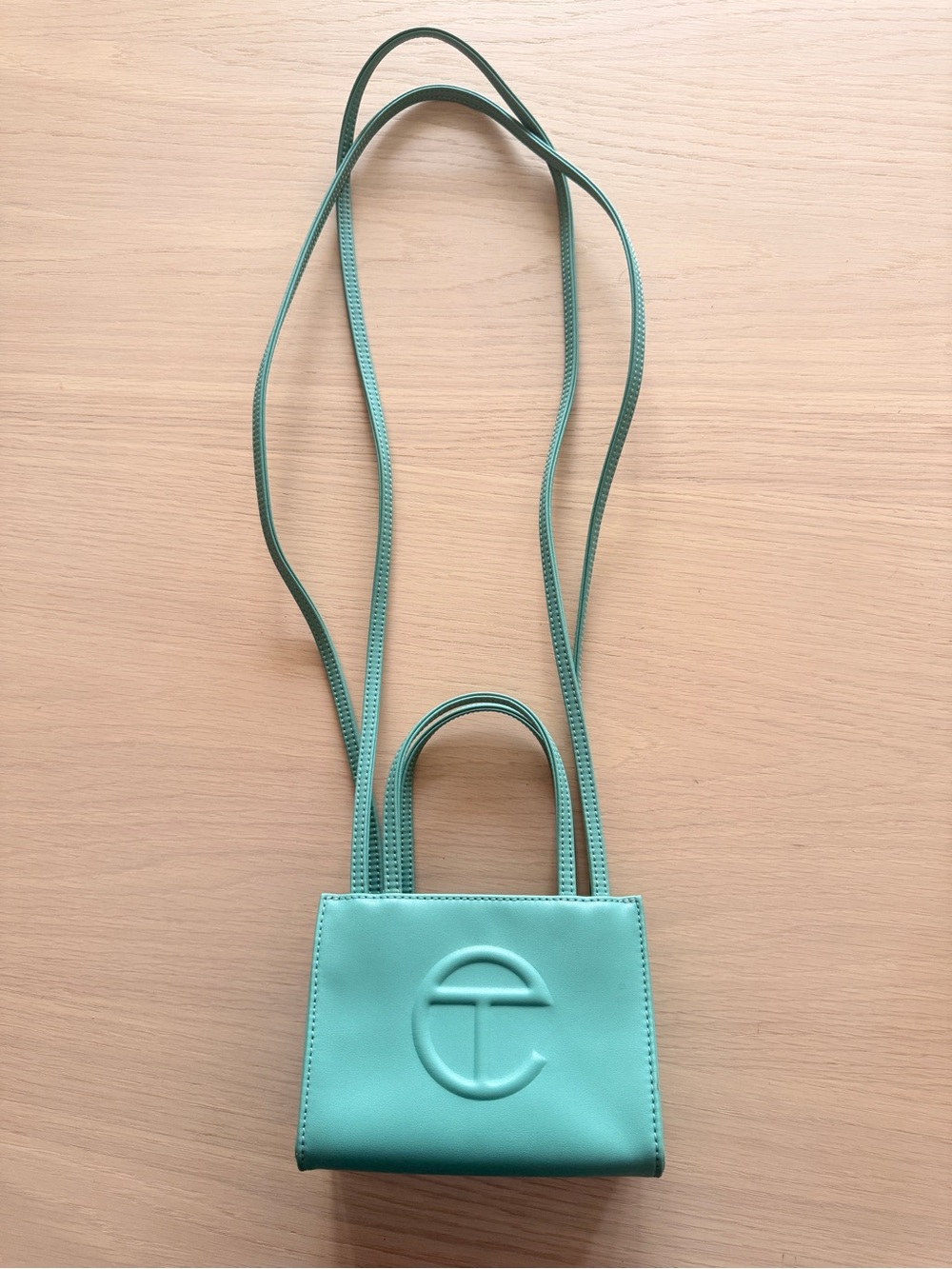 Telfar Mint Green Mini Tote Crossbody Shopping Bag Sage Green